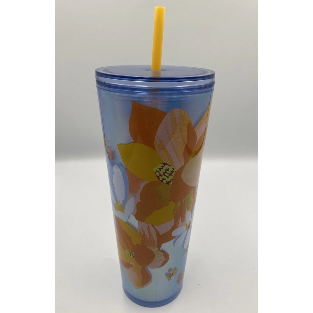 Starbucks Spring 2024 Baby‎ Blue Magnolia Cold Cup Venti 24oz Very Nice!